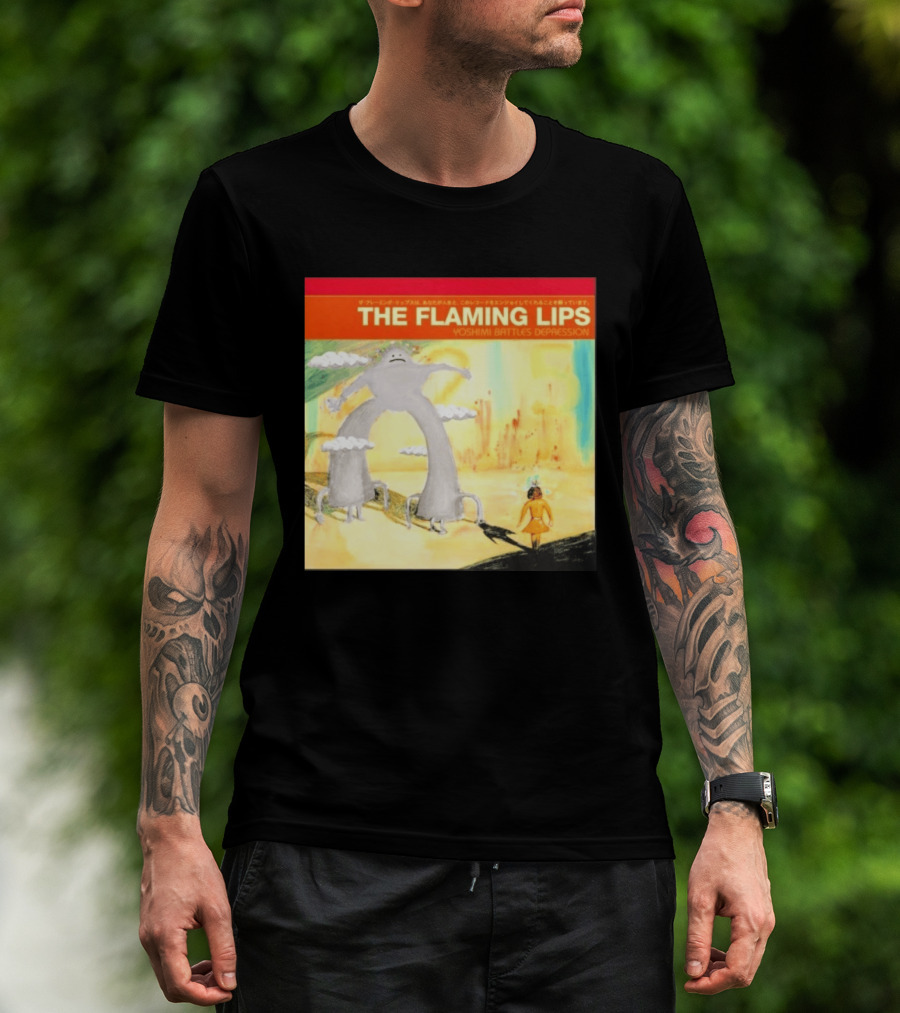 The Flaming Lips Yoshimi Battles Depression Mystery Creature And Girl In Fantasy World T-Shirt