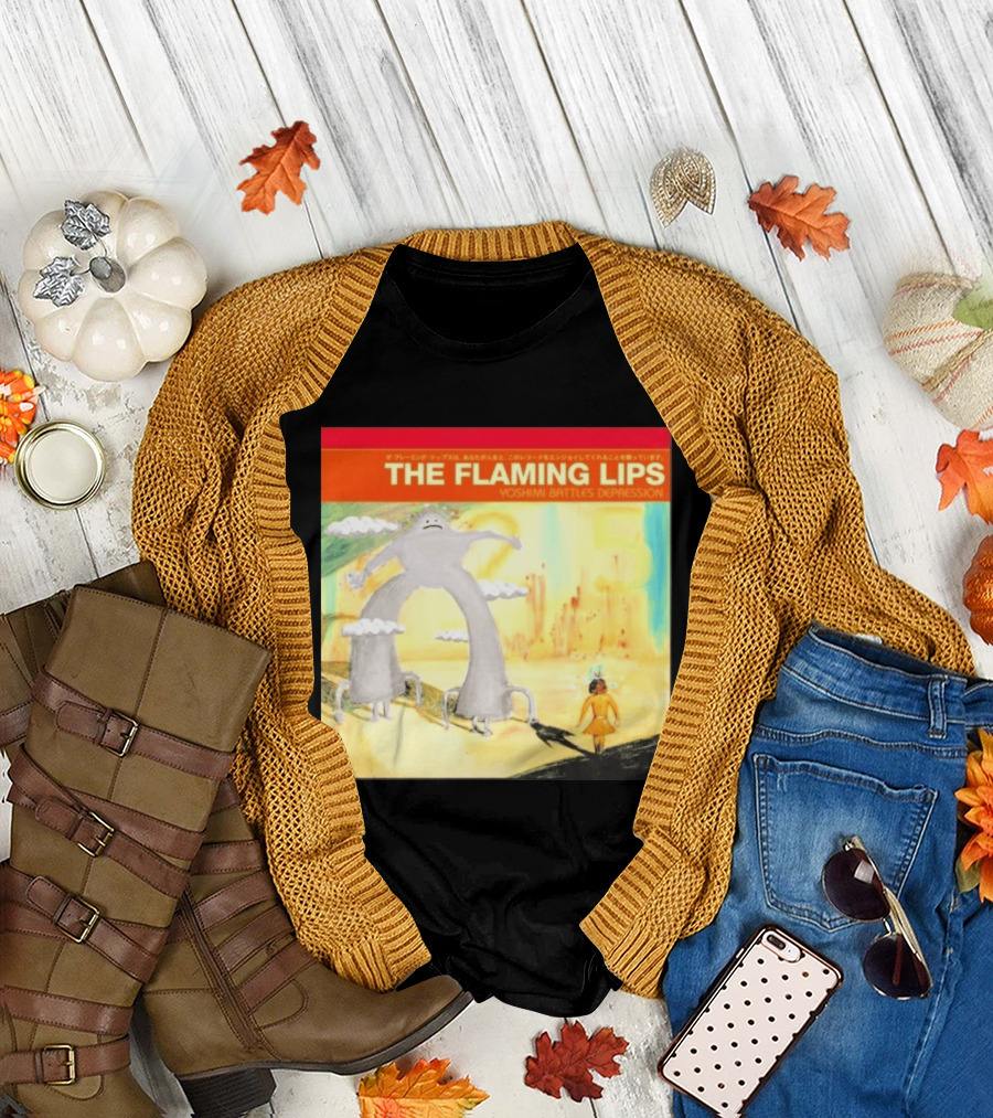The Flaming Lips Yoshimi Battles Depression Mystery Creature And Girl In Fantasy World T-Shirt