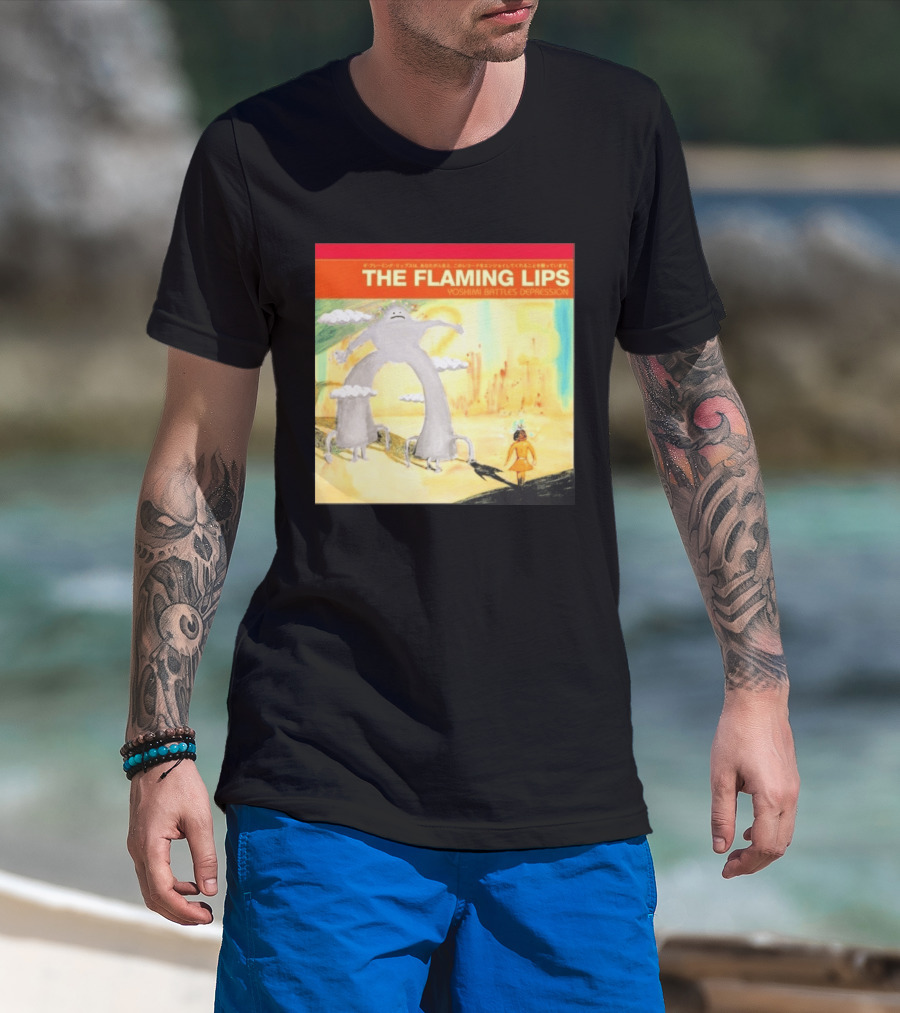 The Flaming Lips Yoshimi Battles Depression Mystery Creature And Girl In Fantasy World T-Shirt