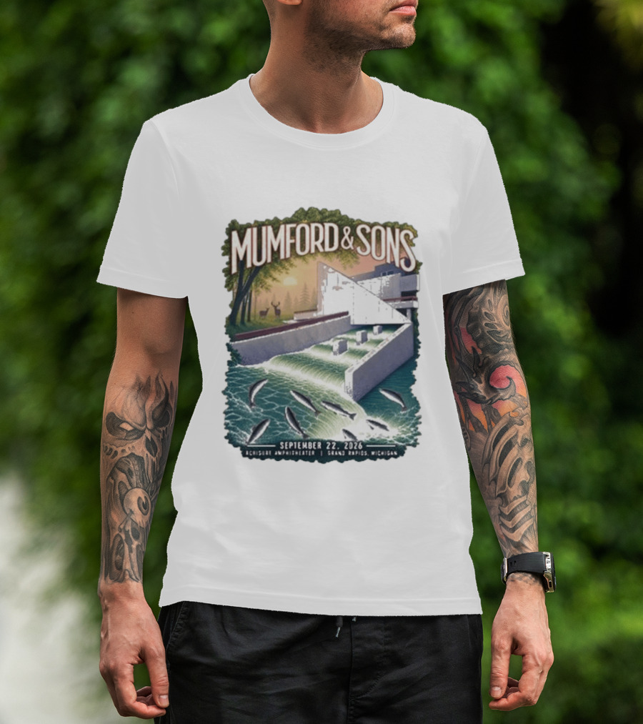 Mumford & Sons September 22 2026 Grand Rapids Michigan Acrisure Amphitheater T-Shirt