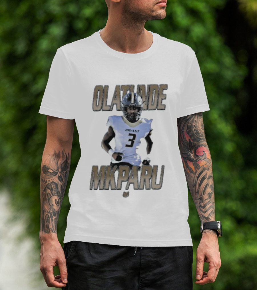 Bryant Bulldogs Olatunde Mkparu Number 3 T-Shirt