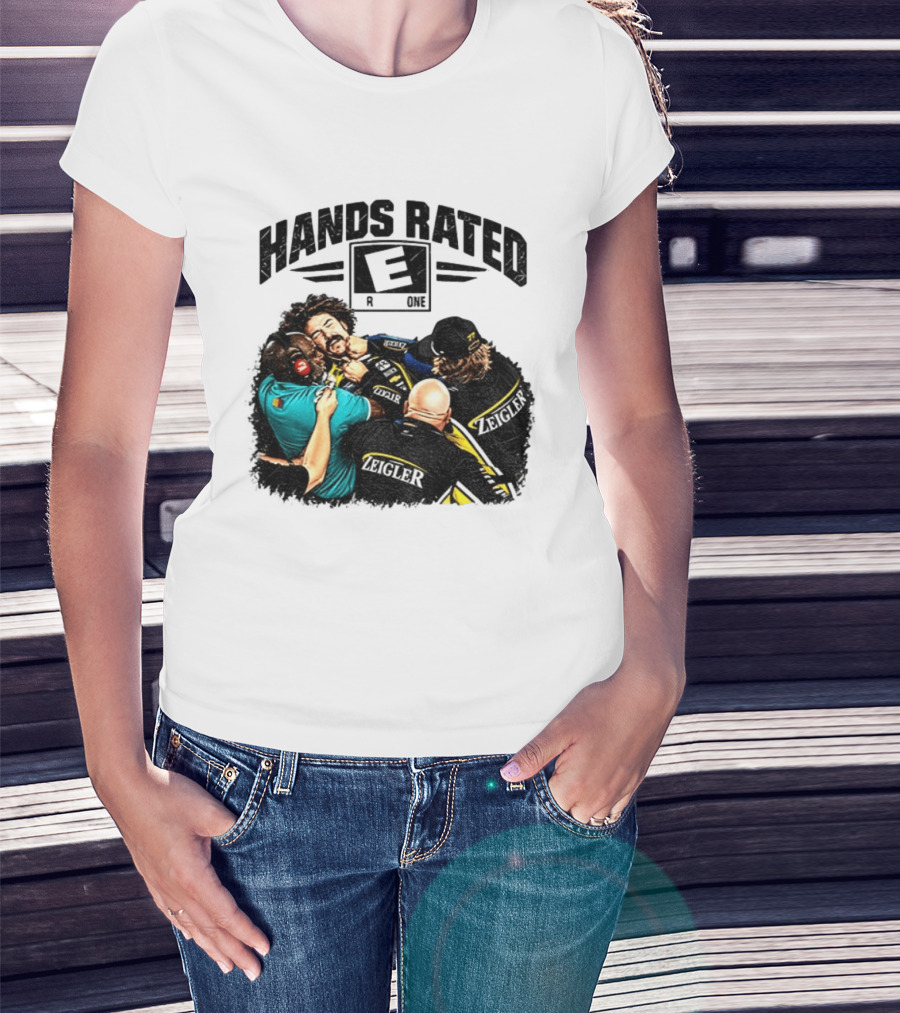 Ryan Blaney Vs Carson Hocevar Hands Rated E Zeigler Racing For Everyone T-Shirt