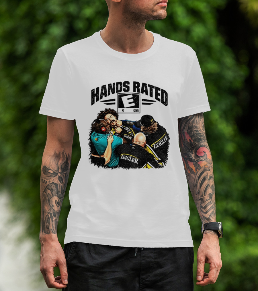 Ryan Blaney Vs Carson Hocevar Hands Rated E Zeigler Racing For Everyone T-Shirt