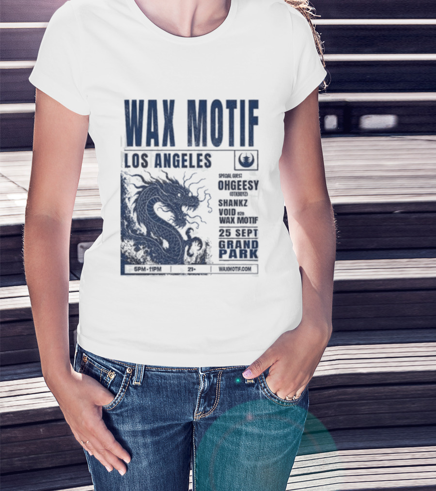 Wax Motif Los Angeles Grand Park Event With Ohgeesy September 25 2026 Dragon T-Shirt