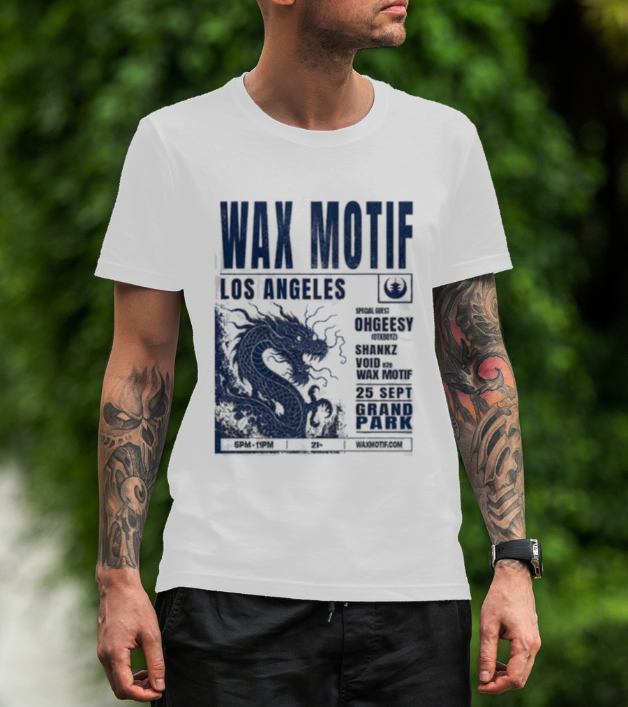 Wax Motif Los Angeles Grand Park Event With Ohgeesy September 25 2026 Dragon T-Shirt