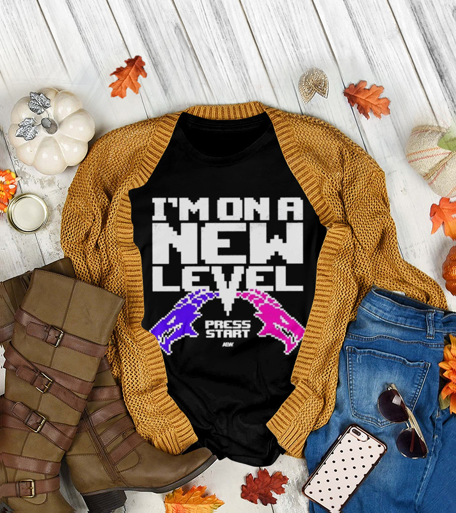 AEW I’m On A New Level Press Start Wrestling T-Shirt