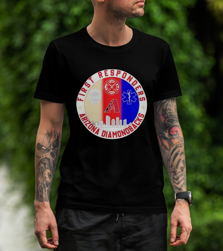 Arizona Diamondbacks First Responders Police Fire Dept EMT Appreciation T-Shirt