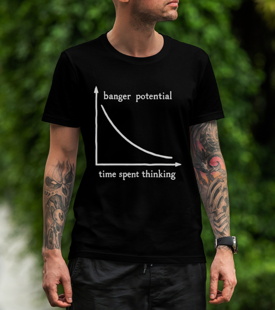 Banger Potential Time Spent Thinking Graph Curve T-Shirt