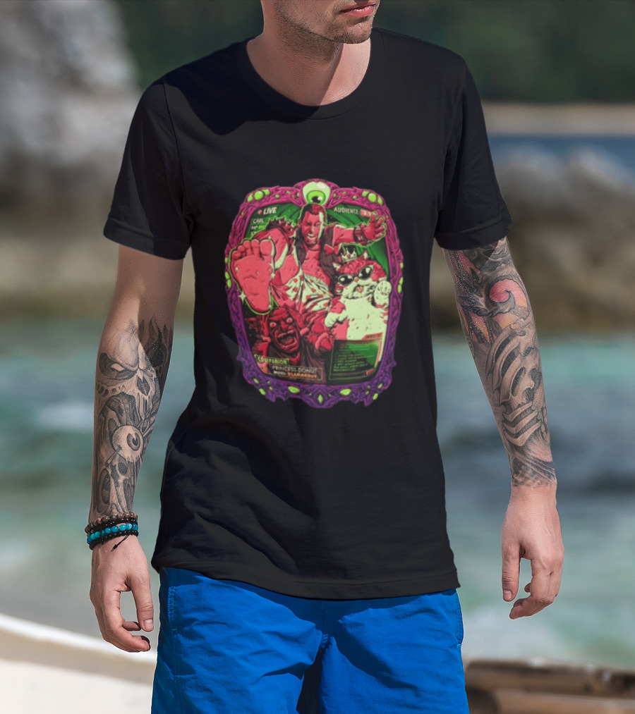 Live Audience Carl Princess Donut Dungeon Crawler Cat Goblin T-Shirt