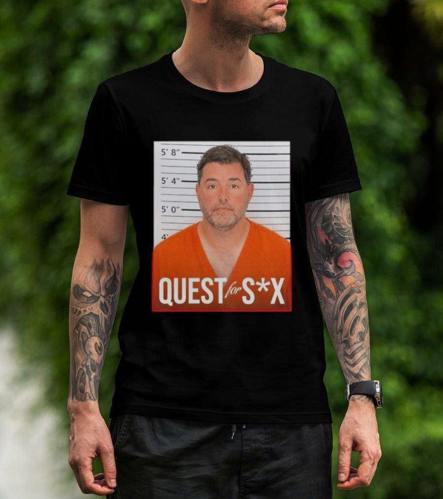 Quest For SX Shot Funny Prison Lineup T-Shirt