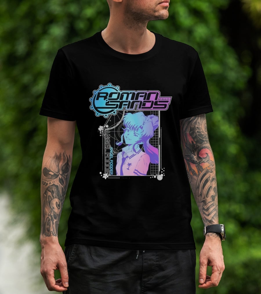 Roman Sands Re Build Angel Fodder Retro Anime Aesthetic T-Shirt