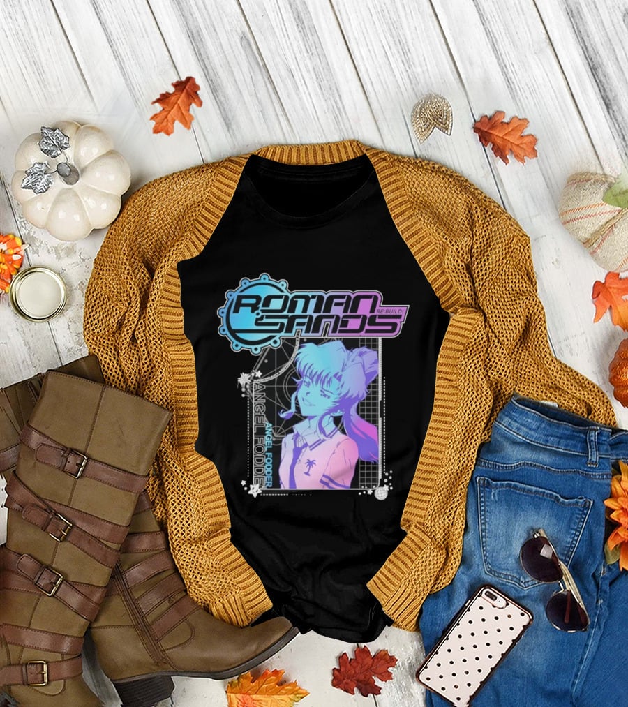 Roman Sands Re Build Angel Fodder Retro Anime Aesthetic T-Shirt