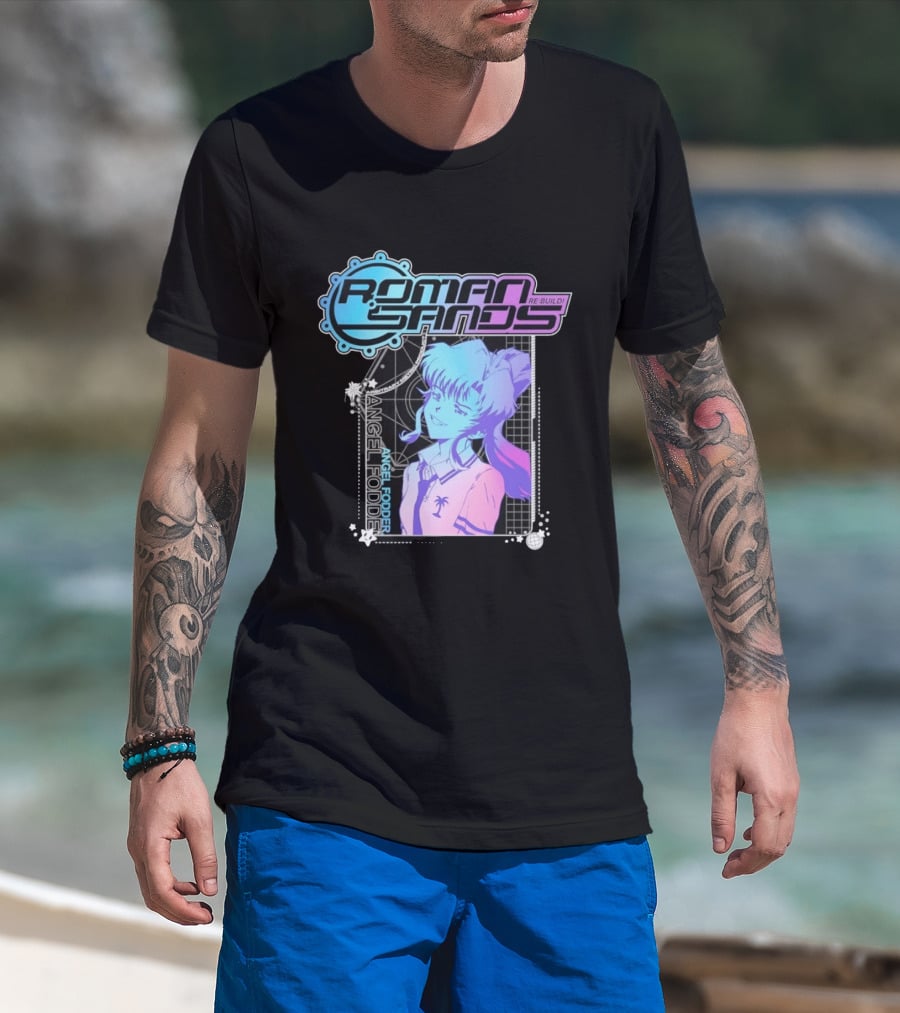 Roman Sands Re Build Angel Fodder Retro Anime Aesthetic T-Shirt