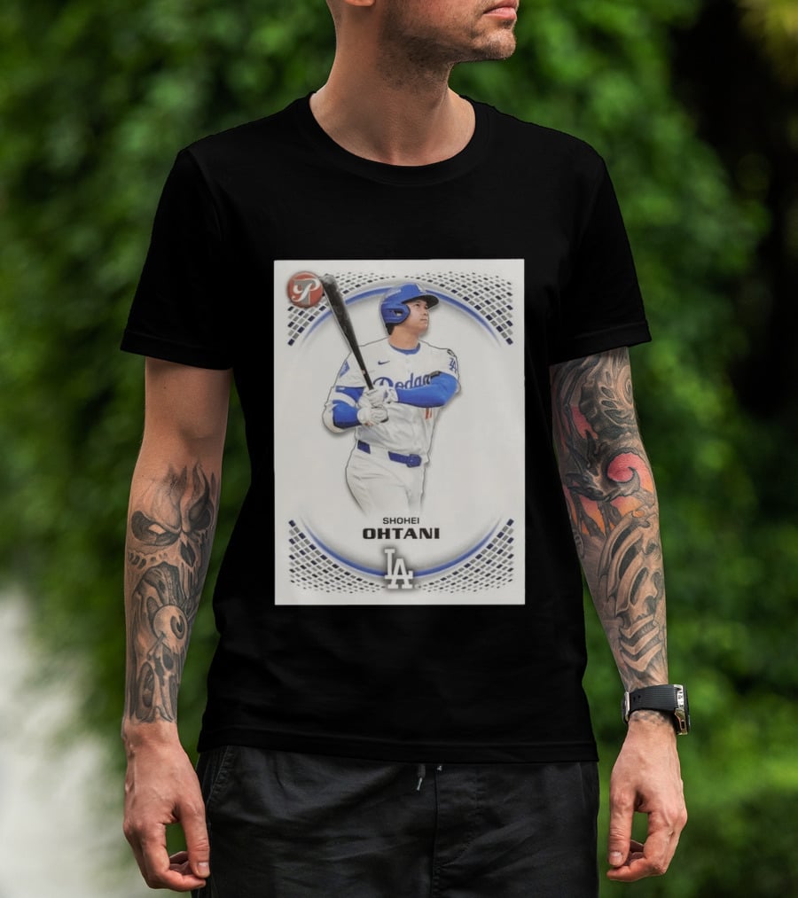 Shohei Ohtani Los Angeles Dodgers LA Number 28 Refractor 2006 T-Shirt