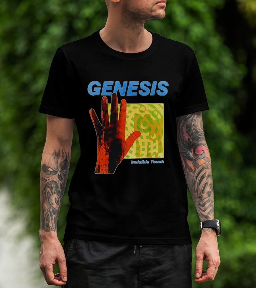 Genesis Invisible Touch Band Progressive Rock Album Cover Hand T-Shirt