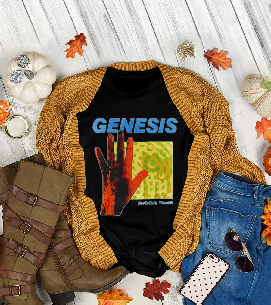 Genesis Invisible Touch Band Progressive Rock Album Cover Hand T-Shirt