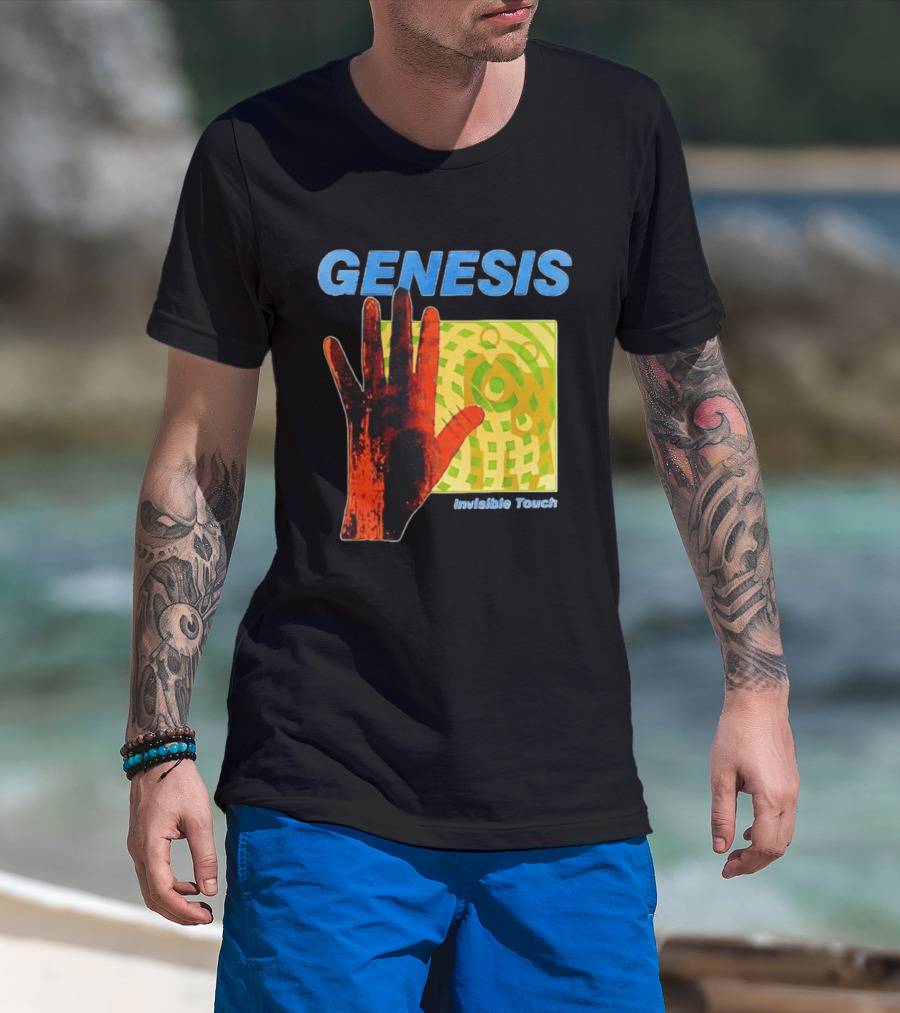Genesis Invisible Touch Band Progressive Rock Album Cover Hand T-Shirt