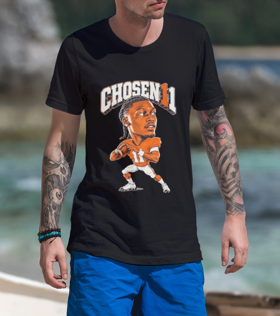 Josh Heupel Chosen11 Tennessee Vols Football Quarterback Caricature T-Shirt