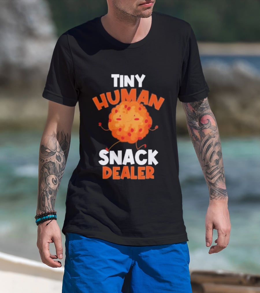Tiny Human Snack Dealer Cookie Cute Fun Baby Outfit T-Shirt