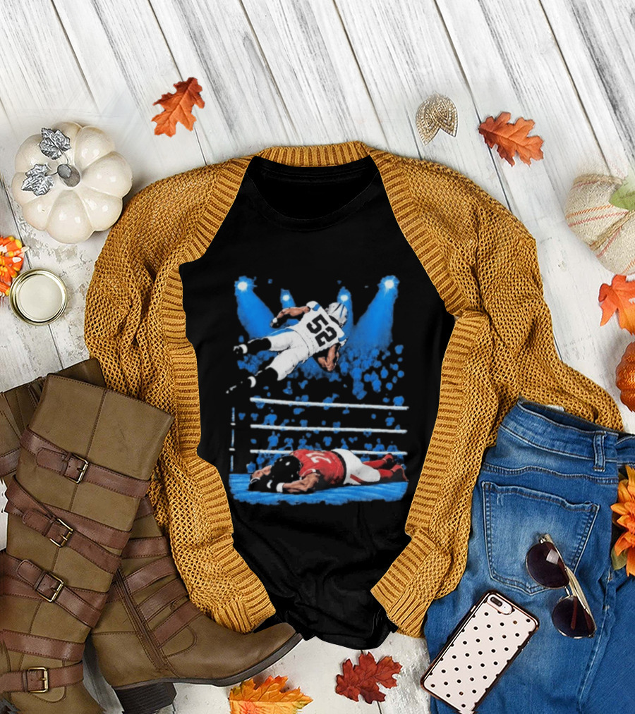Trevis Gipson 52 Elbow Drop Carolina Vs Atlanta 2026 Football Action T-Shirt