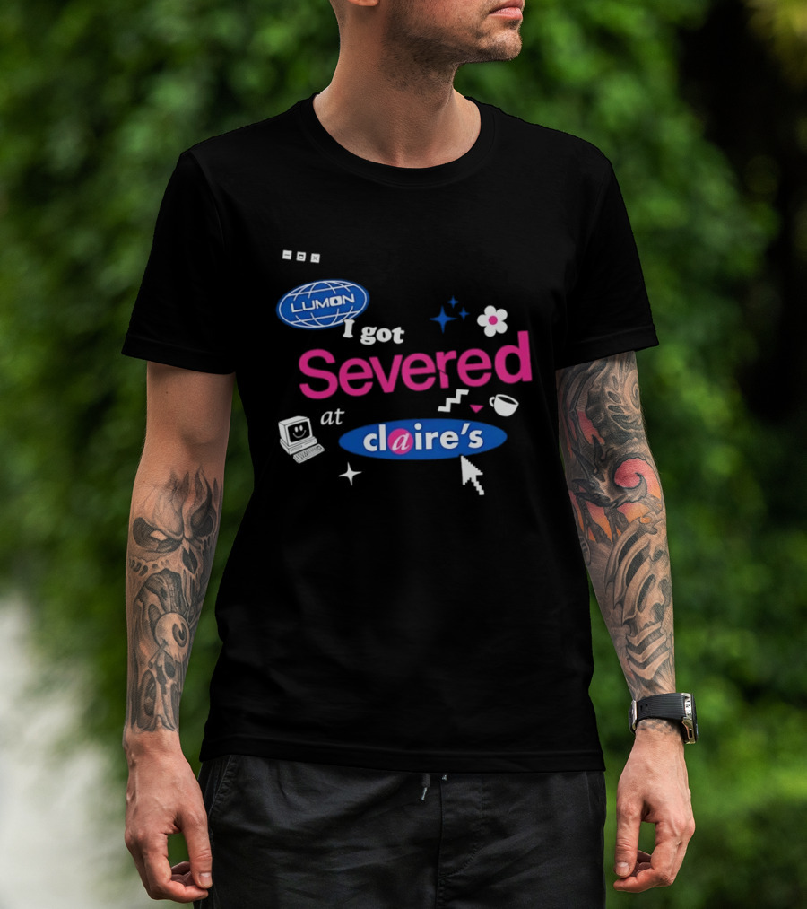 Lumon Severed At Claire's Severance Laptop Coffee Flower Cup Heart Stars T-Shirt
