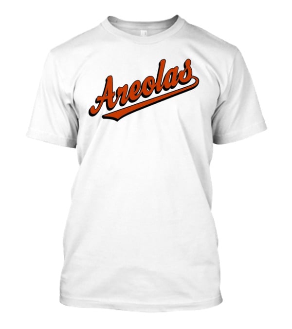 Areolas Script Sporty Baseball Style Retro Font T-Shirt