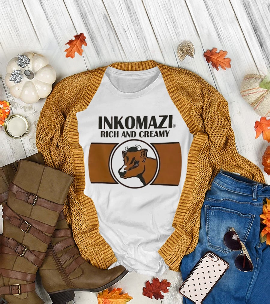 INKOMAZI Rich And Creamy Cow Dairy Iconic Branding T-Shirt