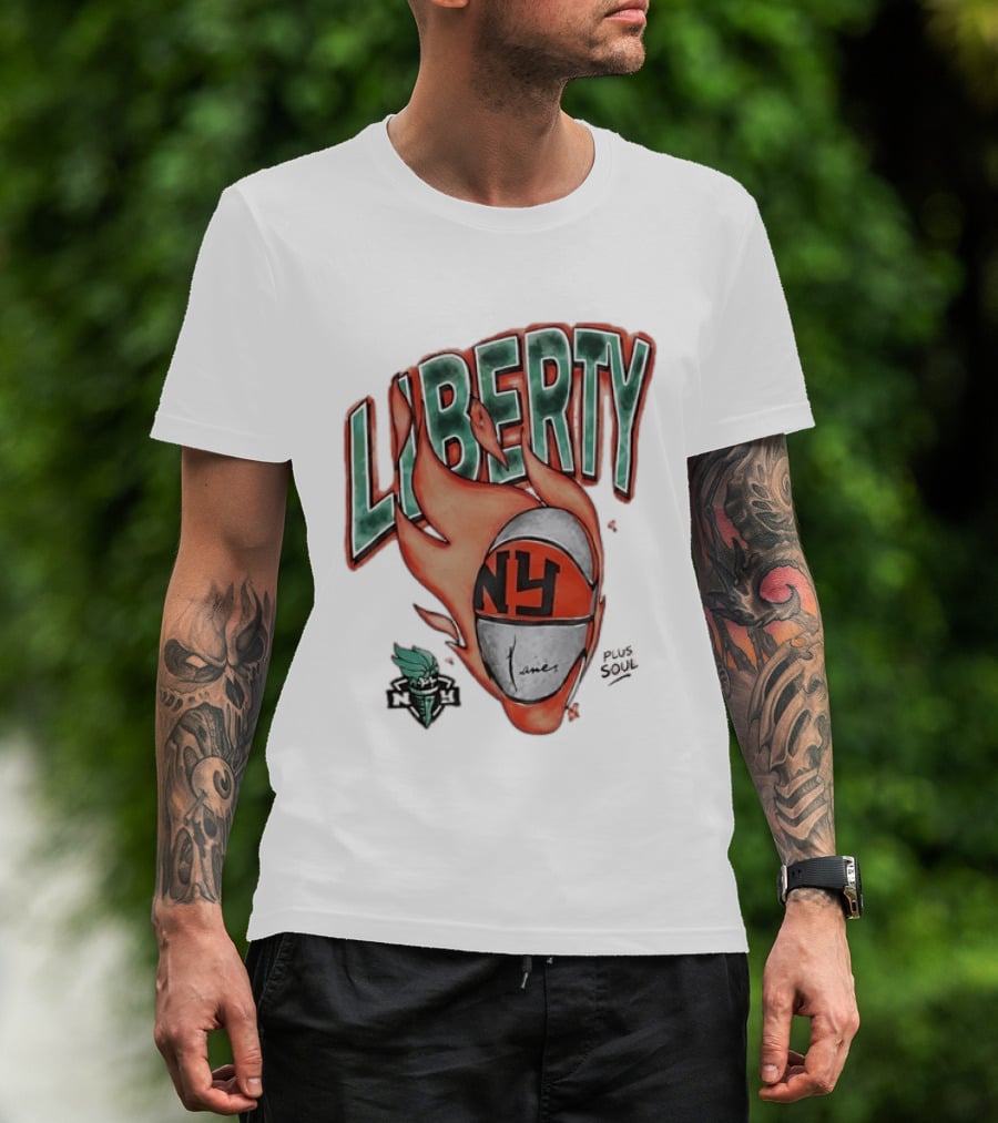 New York Liberty NY Basketball Plus Soul Flames T-Shirt