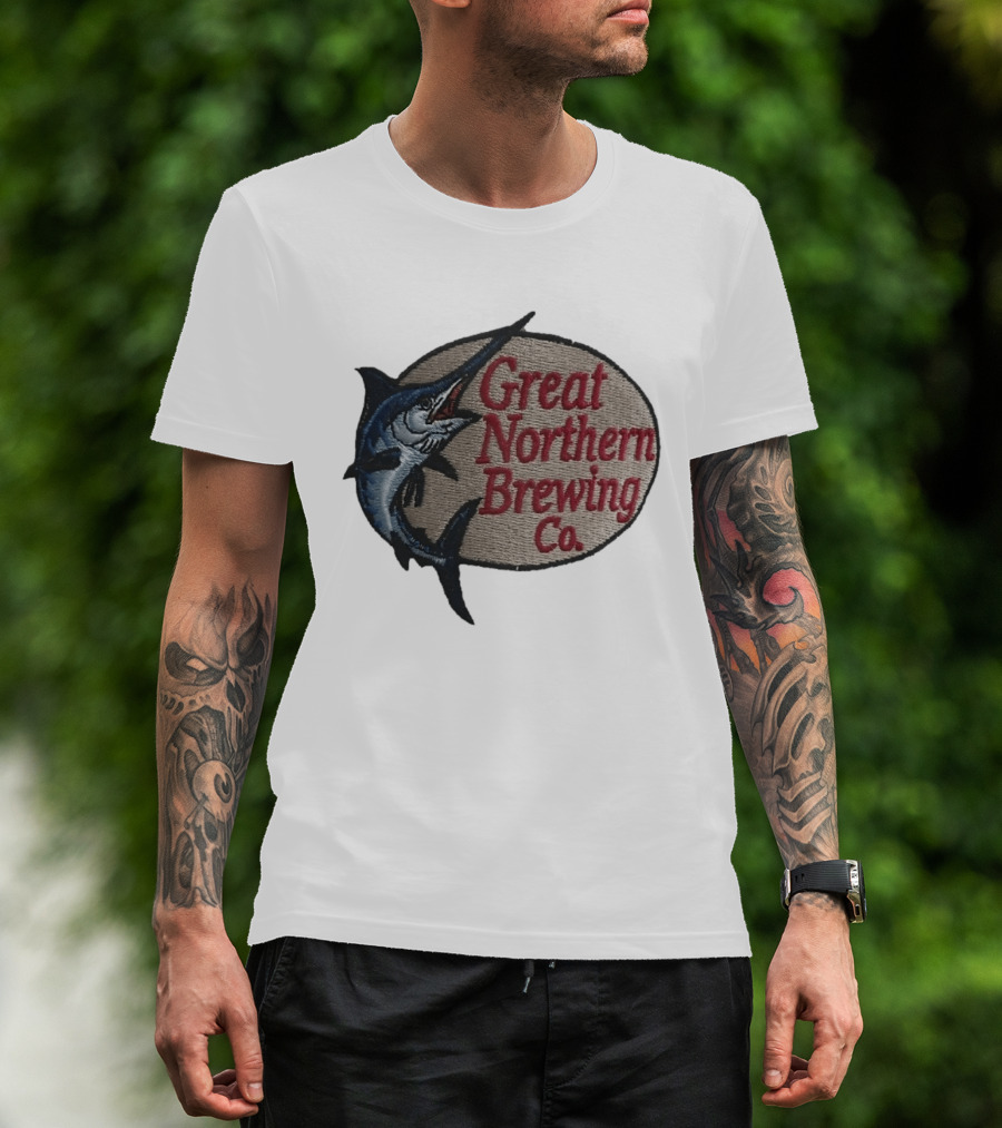 Great Northern Brewing Co Marlin Embroidery T-Shirt