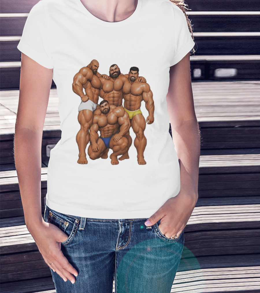 Group Of Muscular Bodybuilders Bodybuilding Fitness Champions T-Shirt