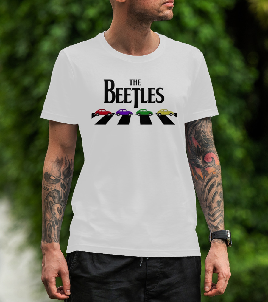 The Beetles VW Bug Colorful Volkswagen Cars Abbey Road T-Shirt