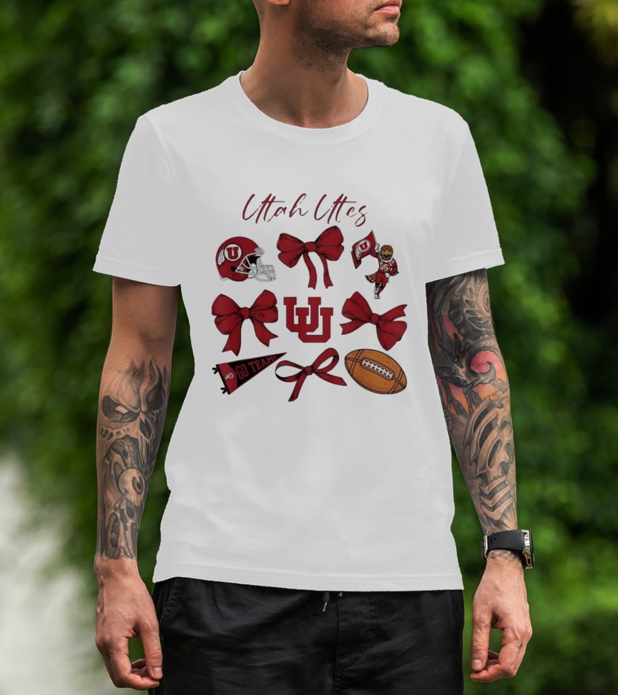 Utah Utes Football Game Day Bows Swoop Go Team T-Shirt