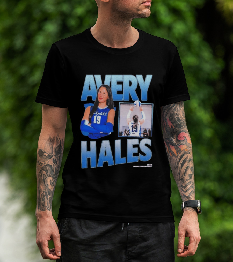 Avery Hales Indiana State Sycamores Volleyball No 19 Setter T-Shirt