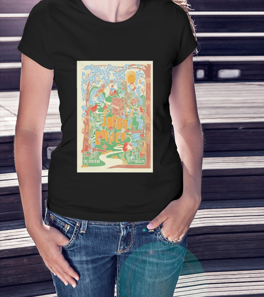 Jacob Collier The Caverns September 25 2026 Musical Forest Scene With Birds And Nature T-Shirt