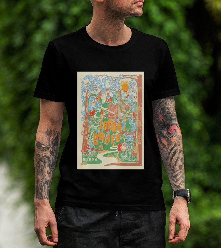 Jacob Collier The Caverns September 25 2026 Musical Forest Scene With Birds And Nature T-Shirt