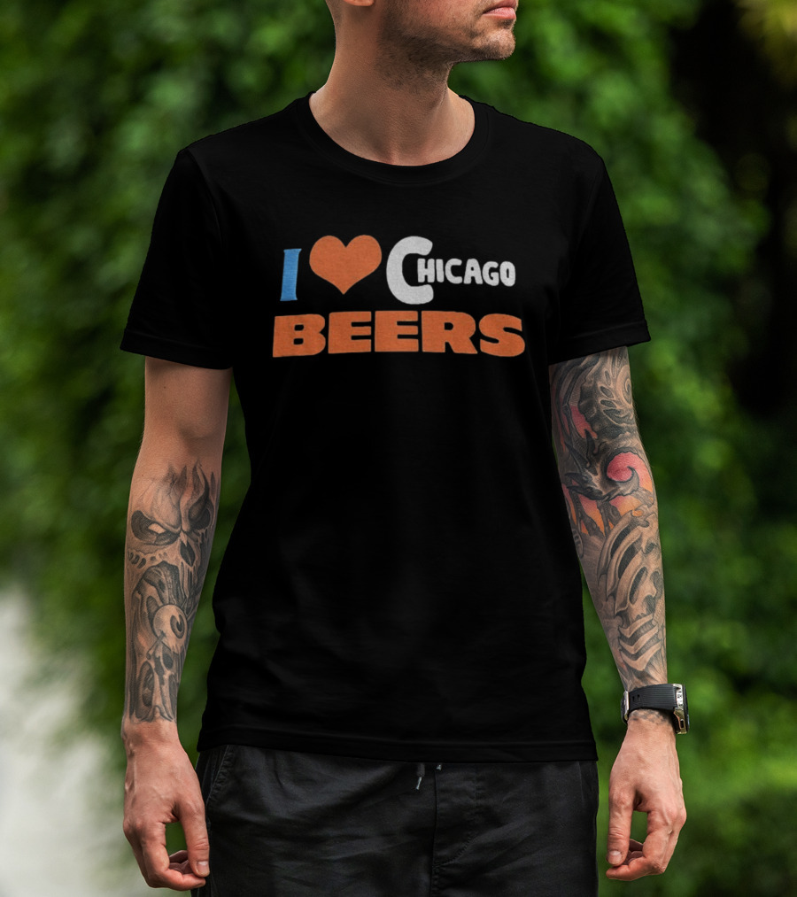 I Love Chicago Beers Dad T-Shirt