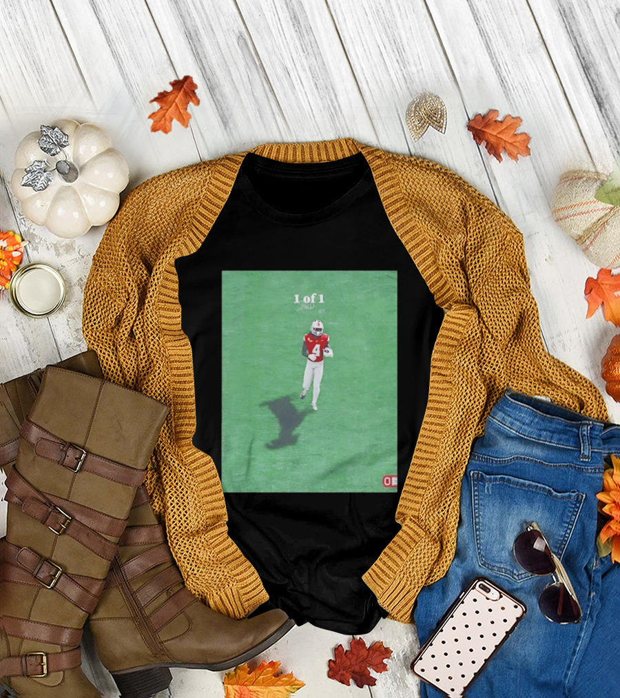 Julian Fleming Ohio State Buckeyes 1 Of 1 Number 4 Football Player T-Shirt