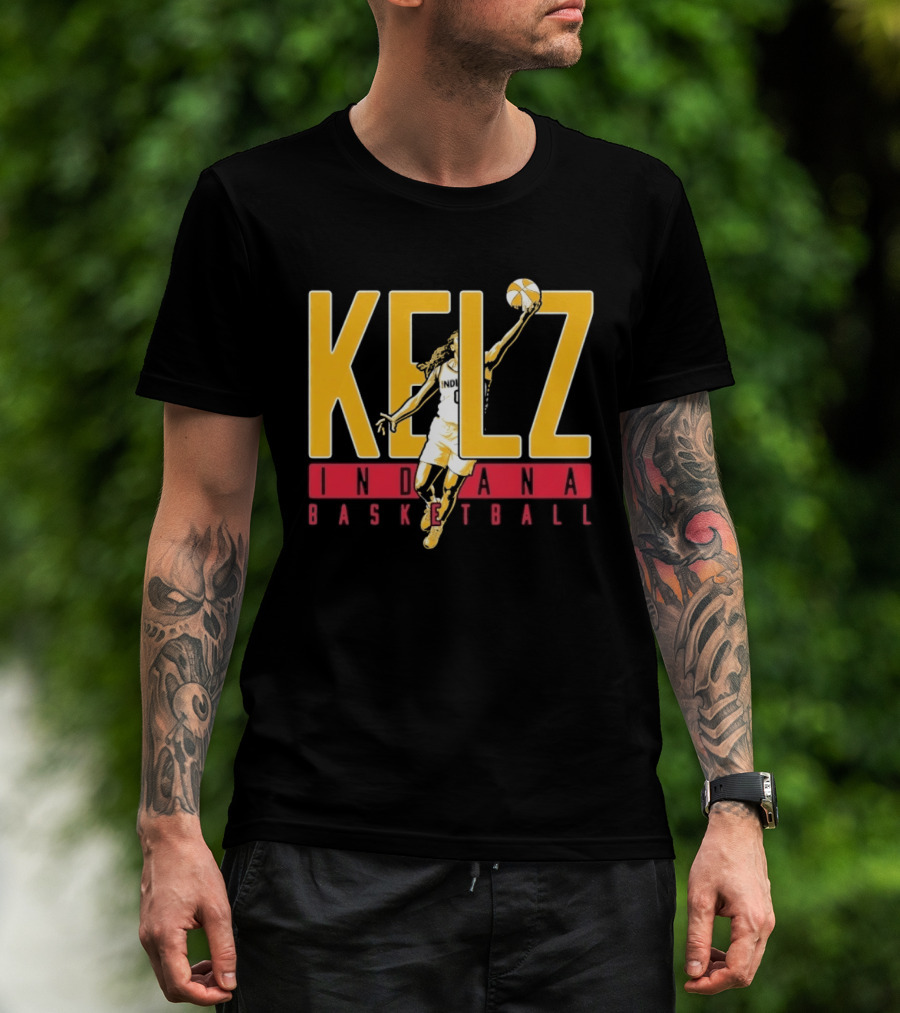 Kelz Indiana Basketball WNBA Player Dunking T-Shirt