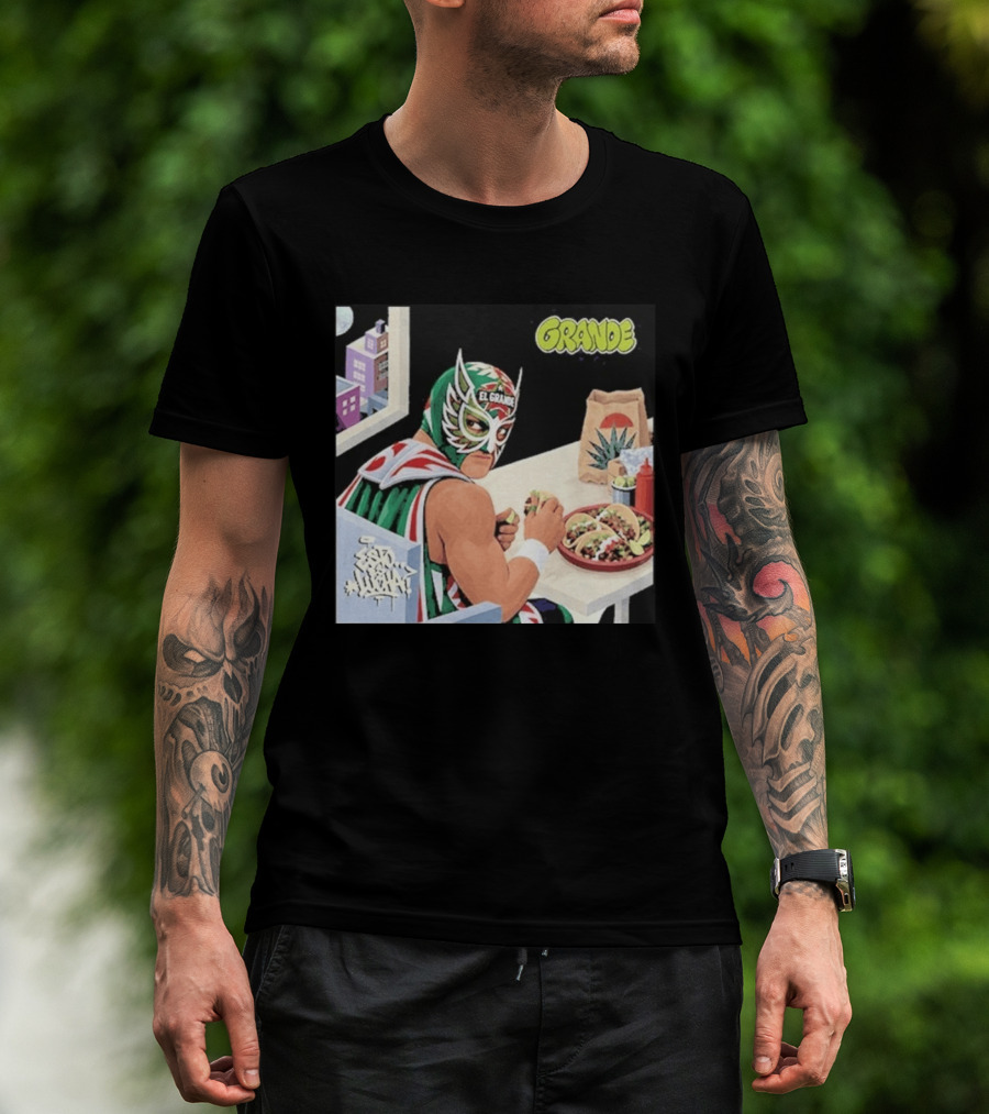El Grande America Tacos Wrestling Luchador Comic T-Shirt