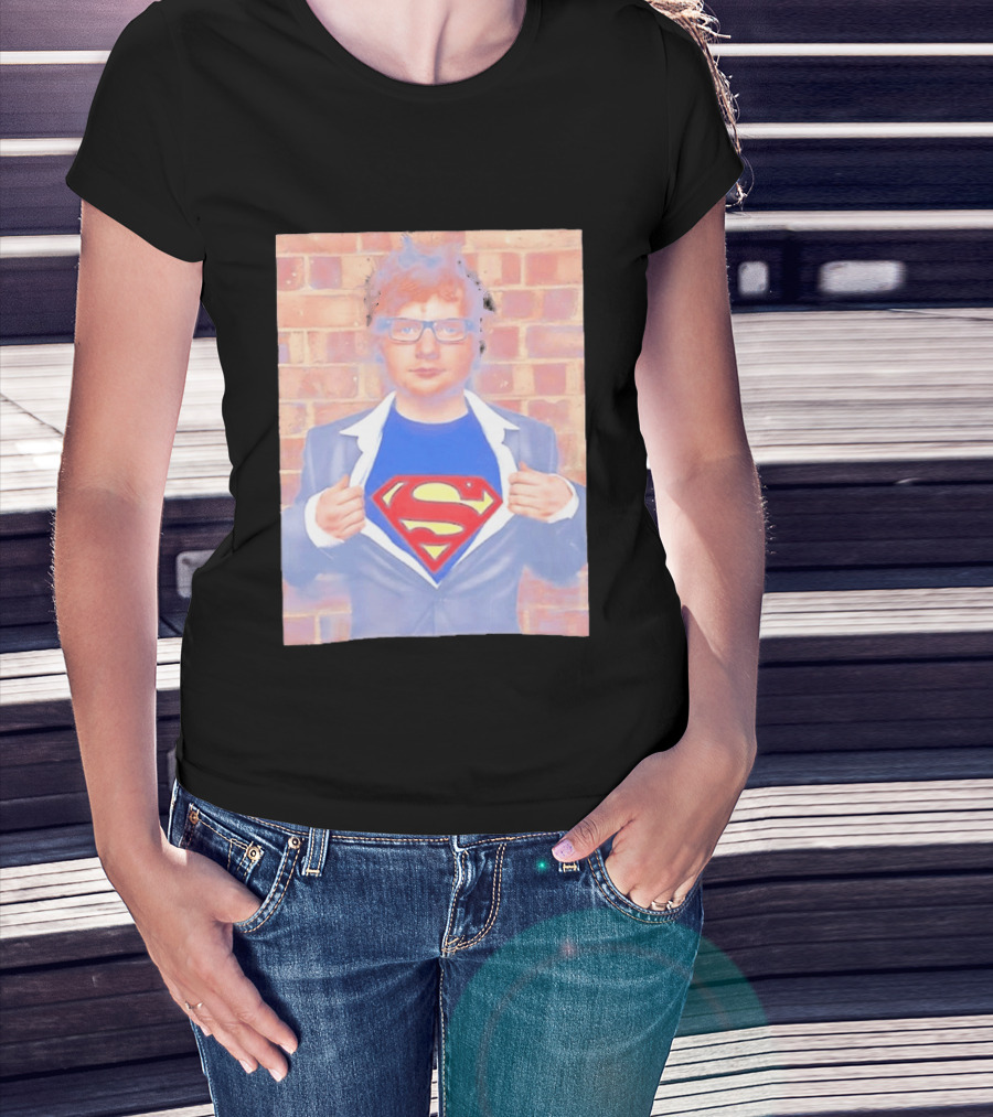 Ed Sheeran Superman Style Hero Look Iconic Rare Find T-Shirt