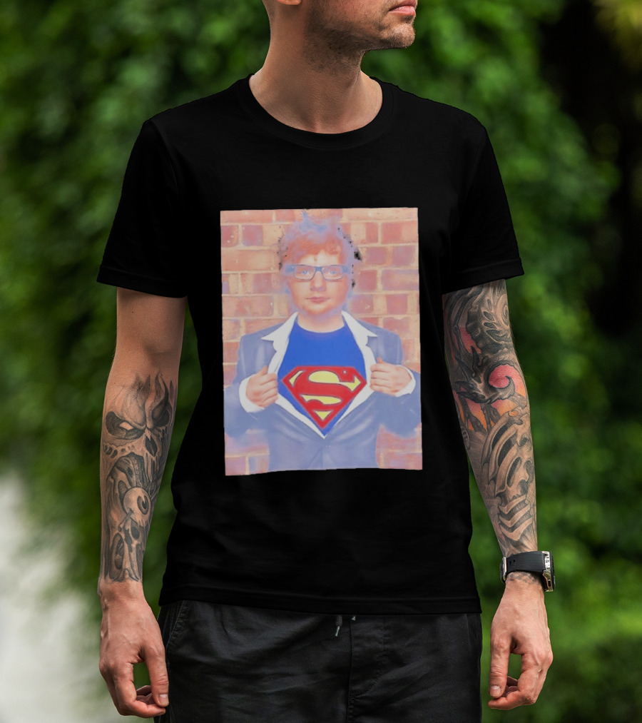 Ed Sheeran Superman Style Hero Look Iconic Rare Find T-Shirt