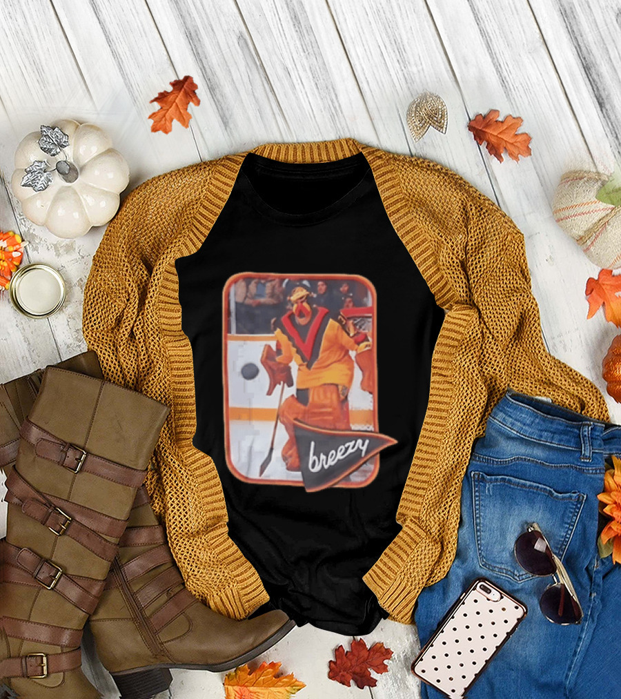 Richard Brodeur Vancouver Canucks NHL Breezy Retro Goalie Gear T-Shirt