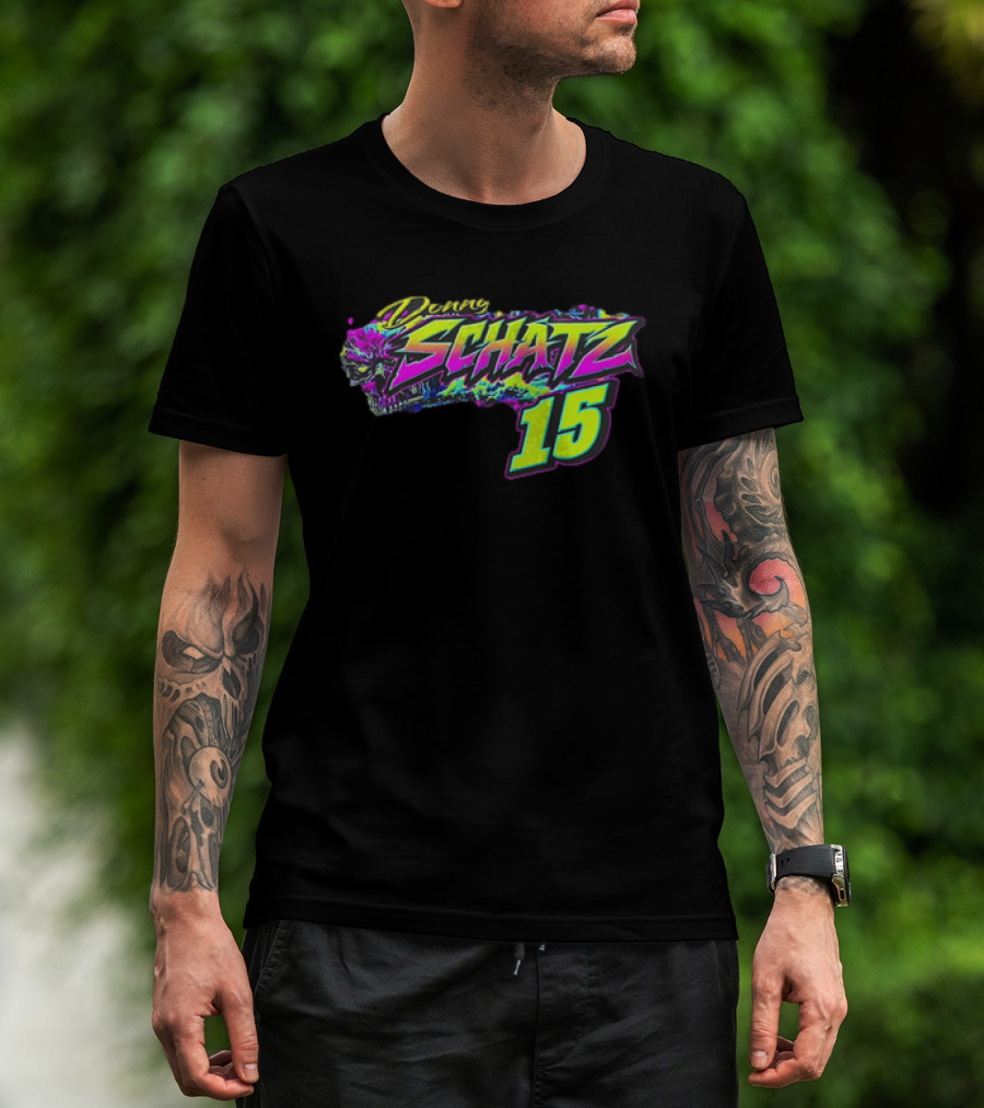 Donny Schatz 15 Vibrant Racing Skull World Of Outlaws Sprint Cars T-Shirt