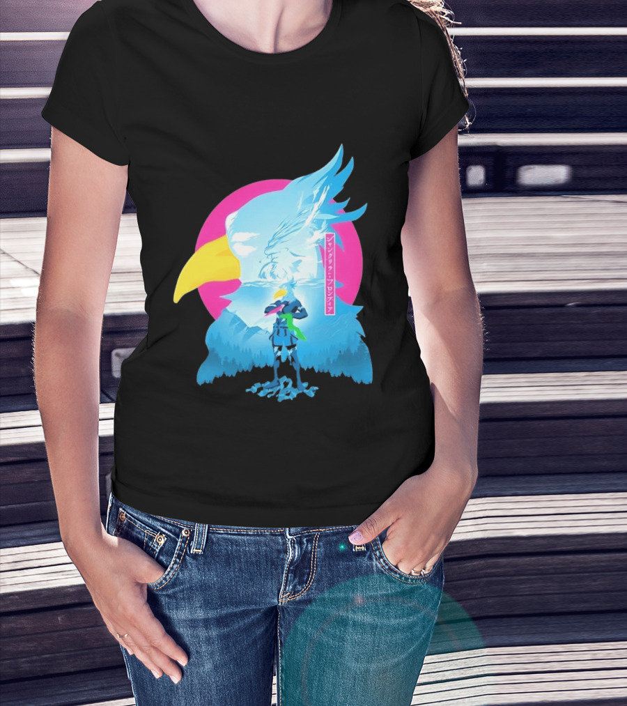 Shangri La Frontier Sunraku Eagle Art Gaming Manga Fantasy T-Shirt