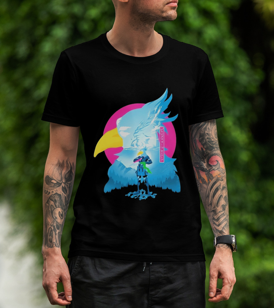 Shangri La Frontier Sunraku Eagle Art Gaming Manga Fantasy T-Shirt