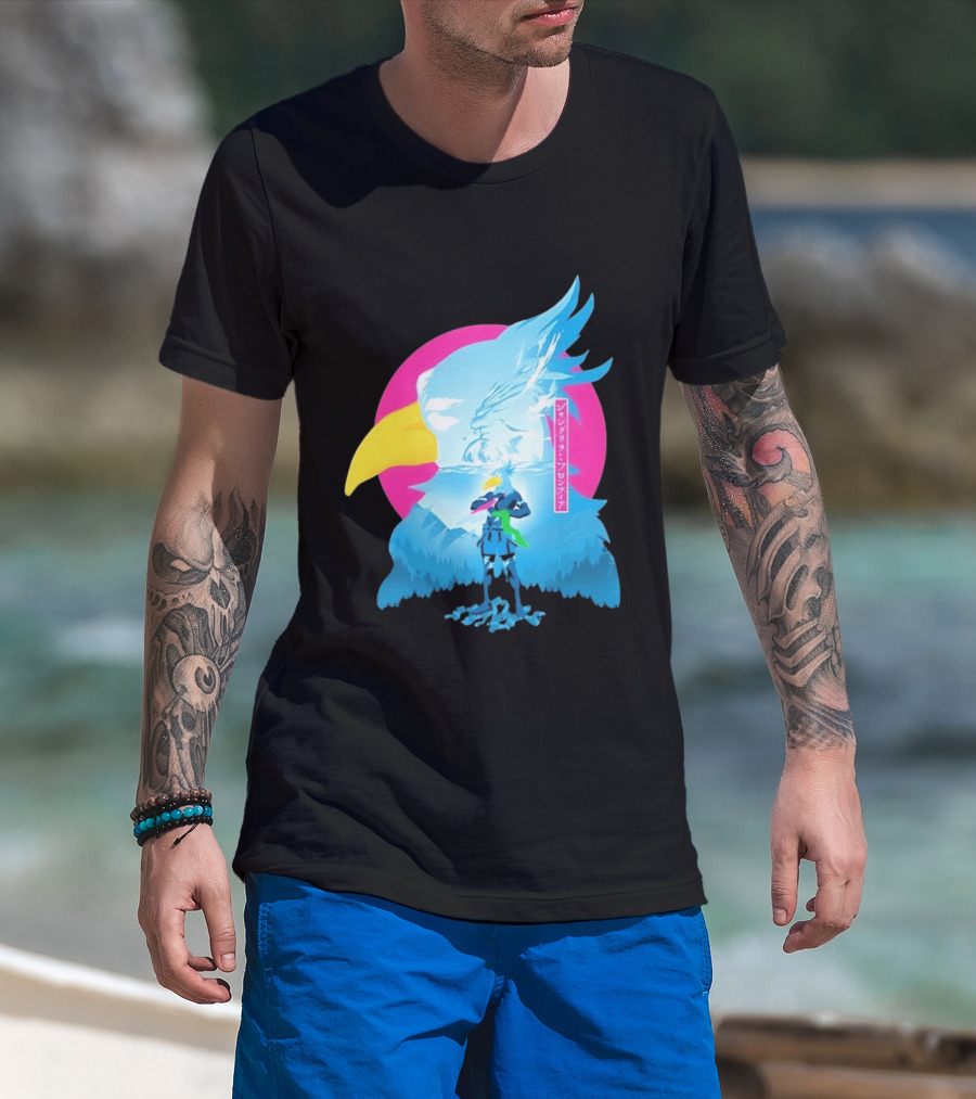 Shangri La Frontier Sunraku Eagle Art Gaming Manga Fantasy T-Shirt