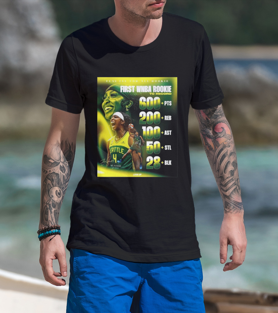 Flau'jae For All Rookie First WNBA Rookie To Record 600+ PTS 200+ REB 100+ AST 50+ STL 28+ BLK Seattle T-Shirt