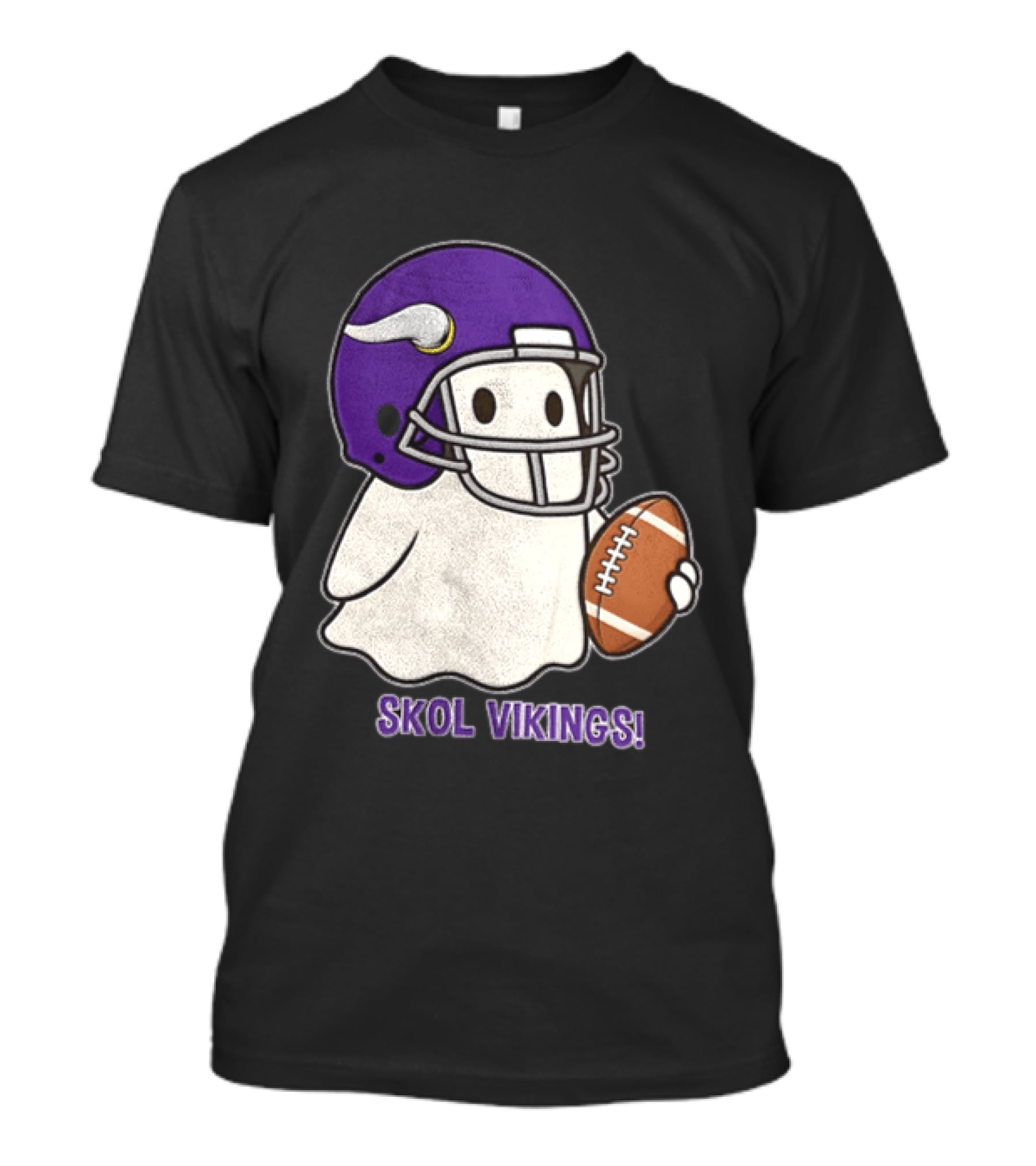 Minnesota Vikings Skol Vikings Ghost Purple Football Helmet T-Shirt