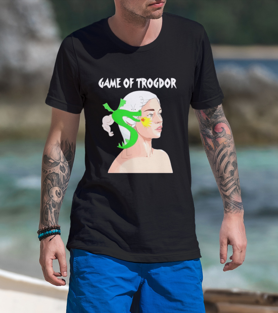 Game Of Trogdor Dragon And Woman T-Shirt