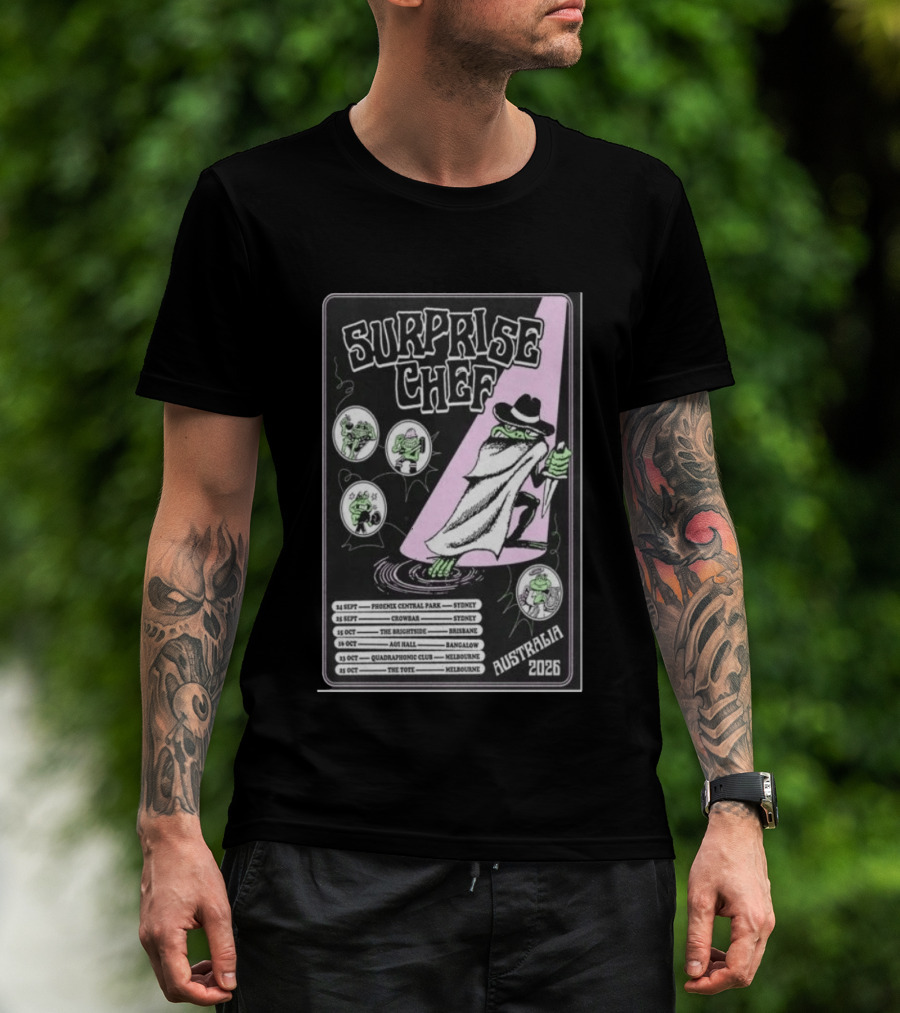 Surprise Chef Australia Tour 2026 The Brightside Brisbane Oct 15 Show T-Shirt